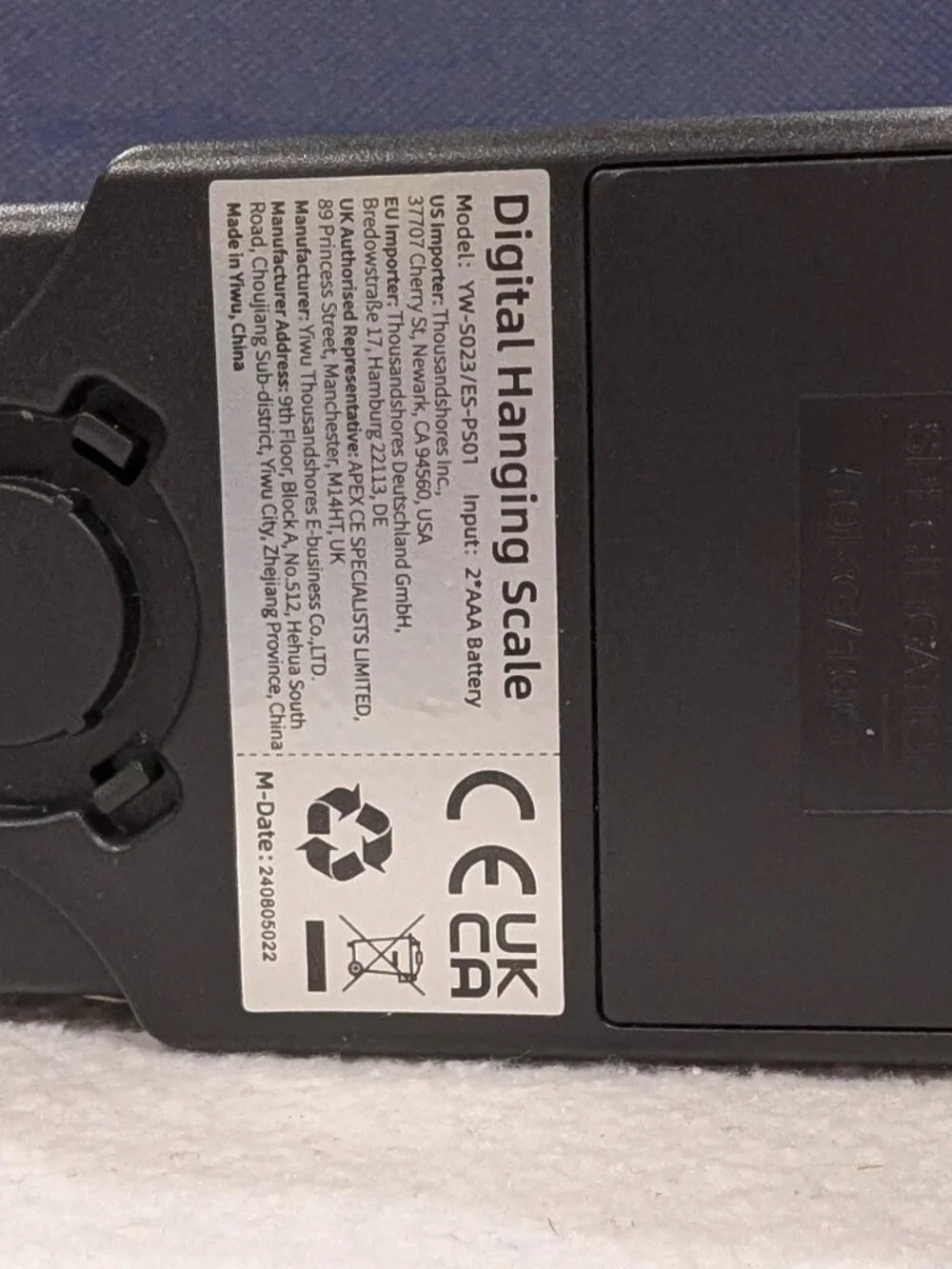 Dr. Meter ES-PS01 Digital Hanging Luggage Scale 110 lb Travel Baggage - 1335